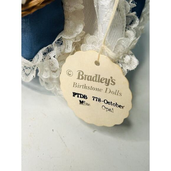Vintage Bradley Stone Birthstone Doll October Miss Opal Yellow Stone Opal Flower - Picture 2 of 11